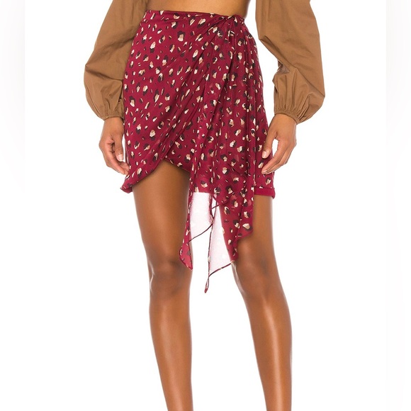 Bardot Dresses & Skirts - Bardot Kalis Mini Skirt in Burgundy Leopard